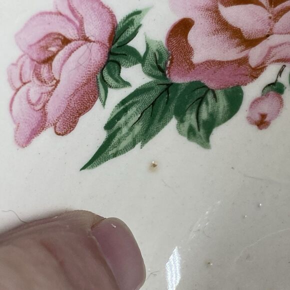 Vintage Sebring China Bouquet Cup and Saucer Set Pink Roses Gold Trim Cottage - Picture 7 of 15